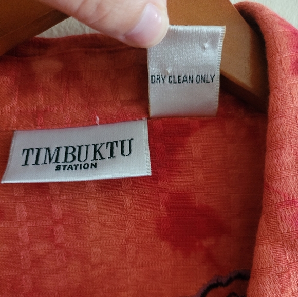 Timbuktu Station Vintage Embroidered Floral Blazer Women's XL Jacket - Picture 4 of 7